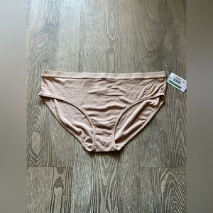 CALVIN KLEIN Pure Ribbed Soft Beige Hipster Bikini NWT